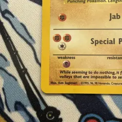 Pokemon Card Hitmonchan 7/102 4th Print Holo Rare Base Set 1999-2000 WOTC - Image 5