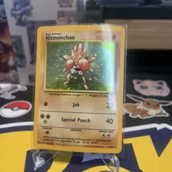 Pokemon TCG Hitmonchan Base Set Holo Rare Card 7/102 Near Mint - Image 1