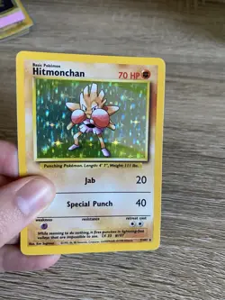 Pokemon Card Hitmonchan 7/102 Holo Base Set Vintage WOTC Rare (3) - Image 2