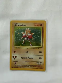 Pokemon TCG Hitmonchan Base Set Holo Rare Card 7/102 - Image 1