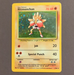 Hitmonchan 7/102 Base Set Holo Rare - Vintage Pokemon Card WOTC 1999 English - Image 1