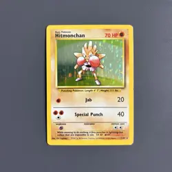 Hitmonchan 7/102 Base Set Holo Rare 1999 Vintage Pokemon Card - Image 4
