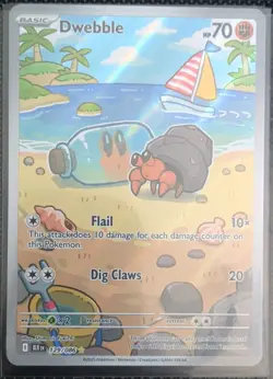 Dwebble 129/086 Sv: Black Bolt Illustration Rare Holo 70 HP Basic English - Image 1