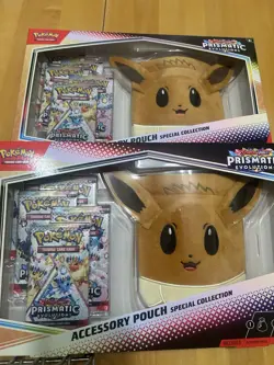 Pokemon TCG Prismatic Evolutions Accessory Pouch Collection New/Sealed Lot of 2 - Image 1
