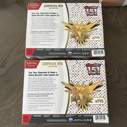 Lot of 2 - Pokemon 2023 Scarlet & Violet 151 Zapdos Ex Collection Box New Sealed - Image 2