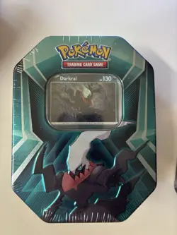 Lot Of 3 Pokemon TCG Darkrai & Tyranitar Tins Sealed w/ Pro &Mega Evolution Tin - Image 5