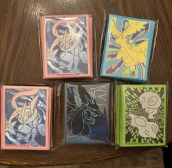 Pokemon ETB Sleeves Lot of 5 Sealed - 65 Count - Image 1