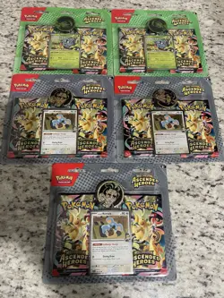 Pokemon TCG Ascended Heroes 2 pack blister lot of 5 (x3 Larry, x2 Erica) sealed - Image 1