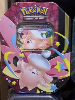 Pokemon TCG Lot Of 5 Sealed Large Tins!!! Mega Clefable , Tyranitar And More! - Image 3
