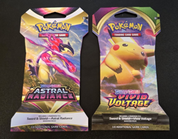 Pokemon Astral Radiance Vivid Voltage Sleeved Booster 2-Pack Lot Sealed New - Image 1