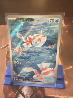 Goldeen Illustration IR Rare 087/084 Pitch Black Card in hand! Pokemon English - Image 2