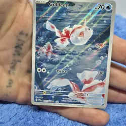 Pokemon Pitch Black Goldeen Illustration Rare Holo 087/084 70 HP English TCG - Image 3