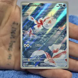 Pokemon Pitch Black Goldeen Illustration Rare Holo 087/084 70 HP English TCG - Image 4
