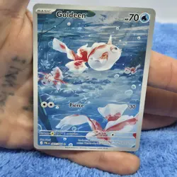 Pokemon Pitch Black Goldeen Illustration Rare Holo 087/084 70 HP English TCG - Image 5
