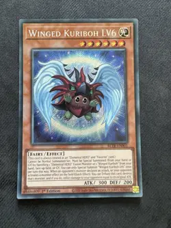 Yu-Gi-Oh TCG BLTR-EN001 Winged Kuriboh LV6 Secret Rare Card 1st Edition - Image 1