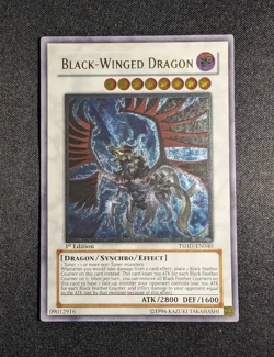 Yu-Gi-Oh! TCG Black-Winged Dragon TSHD-EN040 1st Edition Ultimate Rare Holo - Image 1