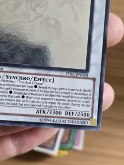 Yu-Gi-Oh! TCG Shooting Star Dragon STBL-EN040 Ghost Rare 1st Edition - Image 3