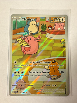 Pokemon TCG Chansey 187/167 Illustration Rare Twilight Masquerade - Near Mint - Image 1