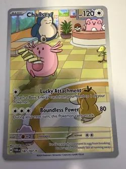 Pokemon TCG Chansey 187/167 Twilight Masquerade Illustration Rare NM Condition - Image 1