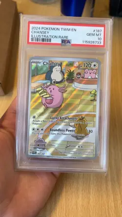 Chansey Illustration 187/167 Twilight Masquerade PSA 10 GEM MINT Pokemon TCG - Image 1