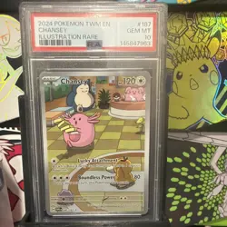 Pokemon TCG Chansey 187/167 Twilight Masquerade IR Holo PSA 10 - Image 1