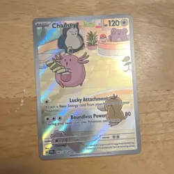 Pokemon TCG Chansey 187/167 Twilight Masquerade Illustration Rare Holo - Image 1