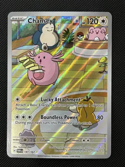 Pokemon TCG Chansey Illustration 187/167 Twilight Masquerade Near Mint Condition - Image 1