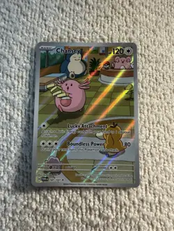 Pokemon TCG Twilight Masquerade Chansey Illustration Rare 187/167 - Near Mint - Image 1