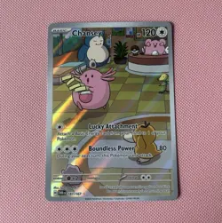 Pokemon TCG Chansey 187/167 SV06 Twilight Masquerade Full Art Holo IR EN - Image 1