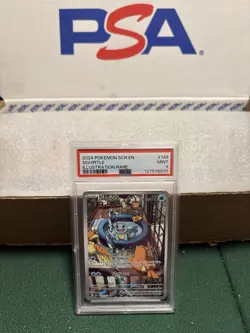 Pokemon TCG: Stellar Crown Squirtle Illustration Rare Card #148/142, PSA 9 MINT. - Image 1