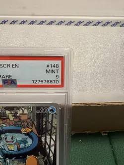 Pokemon TCG: Stellar Crown Squirtle Illustration Rare Card #148/142, PSA 9 MINT. - Image 3