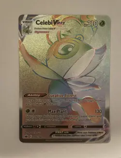 Pokemon TCG Celebi VMAX 199/198 Chilling Reign Secret Rare NM - Image 1