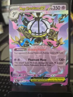 Mega Chandelure ex Double Rare ME5 Pitch Black 038/084 NM Pokemon TCG - Image 1