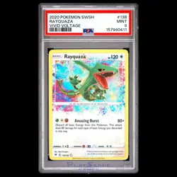 Pokemon Card PSA 9 Rayquaza 138/185 Vivid Voltage Amazing Rare Holo 2020 #1 - Image 1