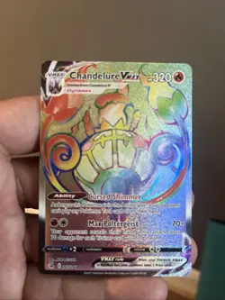 Pokemon Chandelure VMAX Holo Card 265/264 Swsh08: Fusion Strike - Image 1