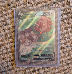 The Pokemon Company Pokemon TCG Greedent V Full Art Holo UR 257/264 2021 EN - Image 1