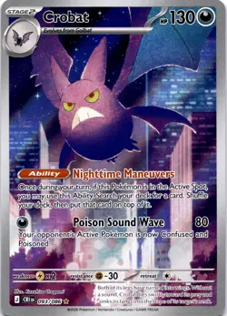 Pokemon Crobat 093/086 Chaos Rising Illustration Rare NM - Image 1
