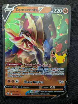 Zamazenta V Holo Ultra Rare Celebrations 018/025 NM - Image 1
