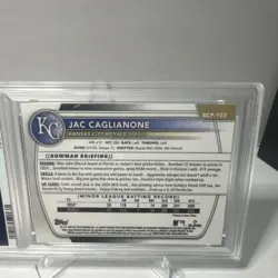 Topps 2025 Bowman Chrome Prospects Jac Caglianone RC BCP-103 PSA 10 /250 - Image 2