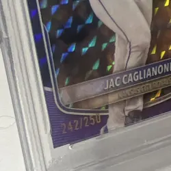 Topps 2025 Bowman Chrome Prospects Jac Caglianone RC BCP-103 PSA 10 /250 - Image 3