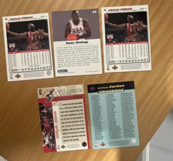 Michael Jordan 5-card lot — 1995-96 Collector's Choice Series One + 1 Skybox USA - Image 2