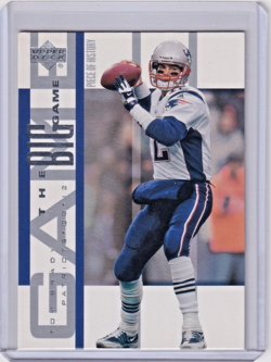 Tom Brady 2002 Upper Deck Piece of History "The Big Game" Patriots Card #BG-18 - Image 1