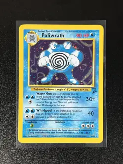Pokemon Poliwrath 15/130 Holo Rare Base Set 2 WOTC 2000 Vintage Card LP - Image 1