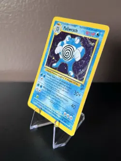 Pokemon Poliwrath 15/130 Holo Rare Base Set 2 WOTC 2000 Vintage Card LP - Image 5