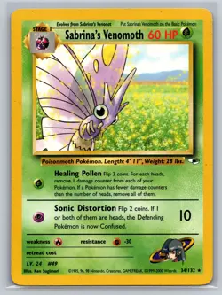 Gym Heroes #034/132 Sabrina's Venomoth - Image 1
