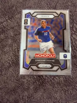 Panini Prizm Monopoly Zinedine Zidane Base Card 2026 World Cup - Image 1