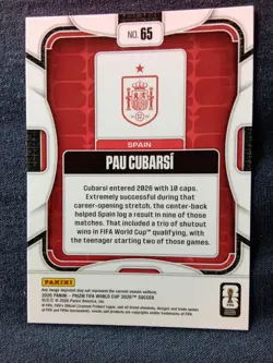 2026 Panini Prizm FIFA World Cup SOCCER Card #65 Pau Cubarsi ⚽ Spain ESPANA - Image 2
