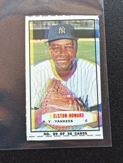 1965 BAZOOKA | HAND CUT Elston Howard Card #29 New York Yankees Baseball - Image 1