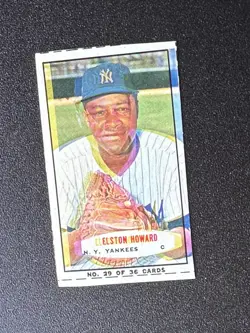 1965 BAZOOKA | HAND CUT Elston Howard Card #29 New York Yankees Baseball - Image 2