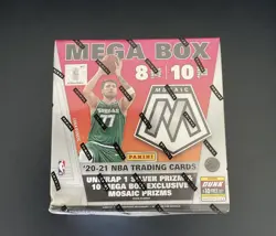 2020-21 Panini Mosaic Mega Box - Factory Sealed - 80 Cards - Basketball - Image 1